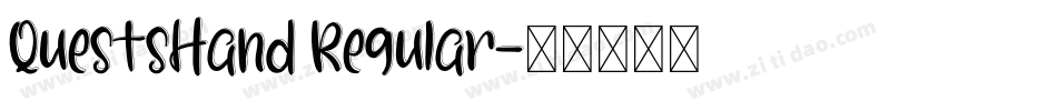 QuestsHand Regular字体转换